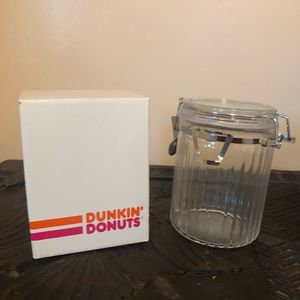 DUNKIN DONUTS GLASS COFFEE CANISTER